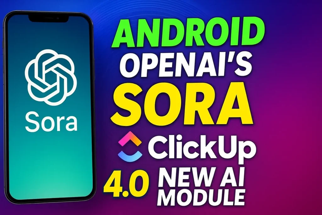 एंड्रॉयड पर ओपनएआई का ‘Sora’ | Android Open AI Sora & Click Up 4.0 New AI Module New Update